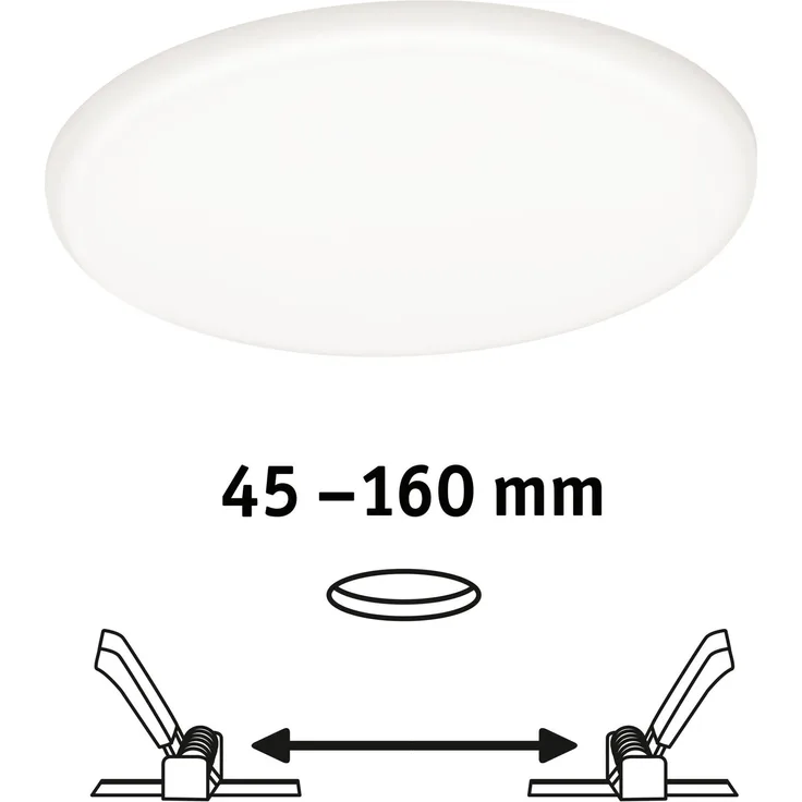 Paulmann No. 92392 LED Einbaupanel Veluna VariFit IP44 185mm 4.000K Satin