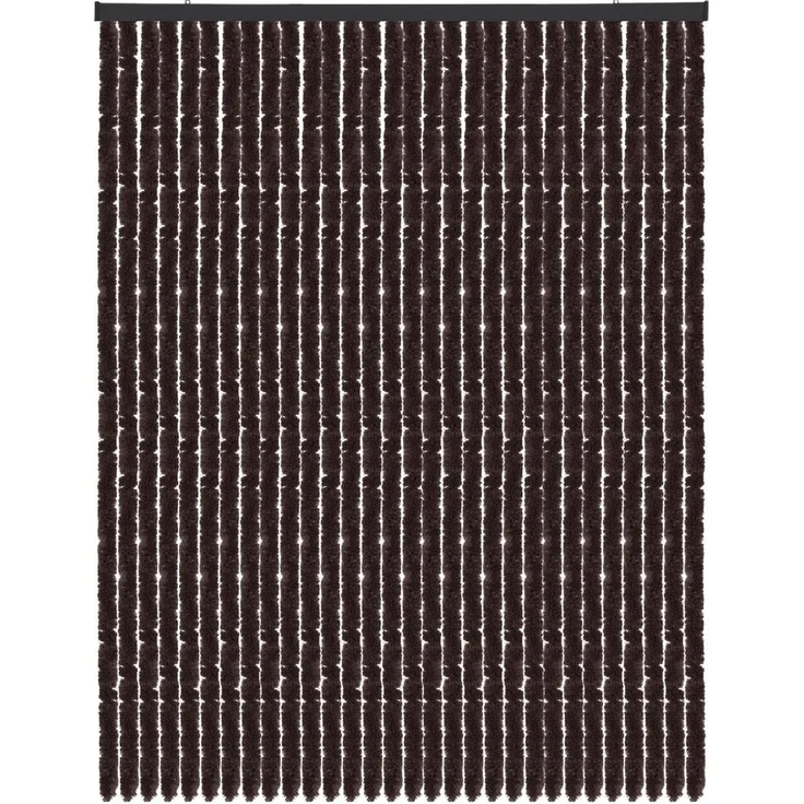 Flauschvorhang 56x185cm - 140x220cm Unistreifen Braun 120x220 cm – Bild 1