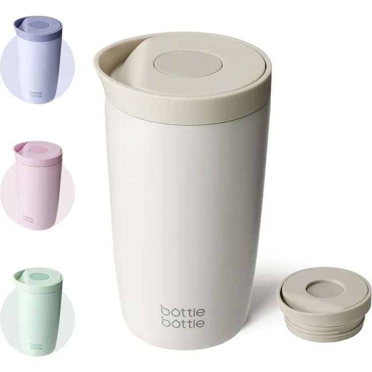 BOTTLE BOTTLE Thermobecher 350ml für Kaffee oder Tee, auslaufsicher, Easy Quick-Press-Verschluss, 1-tlg, Edelstahl, Isolierbecher Travel Mug Classic Grande