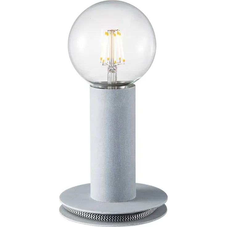 Paul Neuhaus Tischleuchte Turn Me, Tischlampe in Beton Grau, max. 60W E27, ohne Leuchtmittel