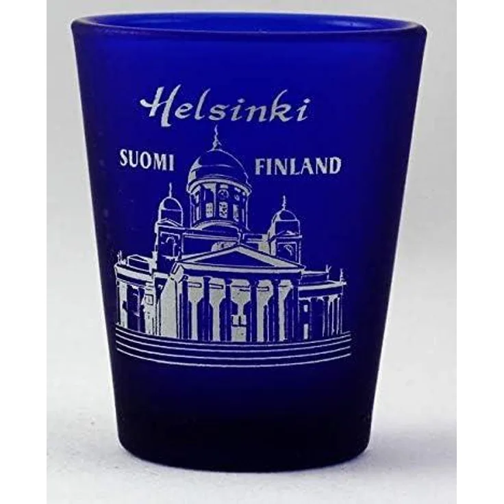 Helsinki, Finlande Bleu Cobalt Verre à Shot