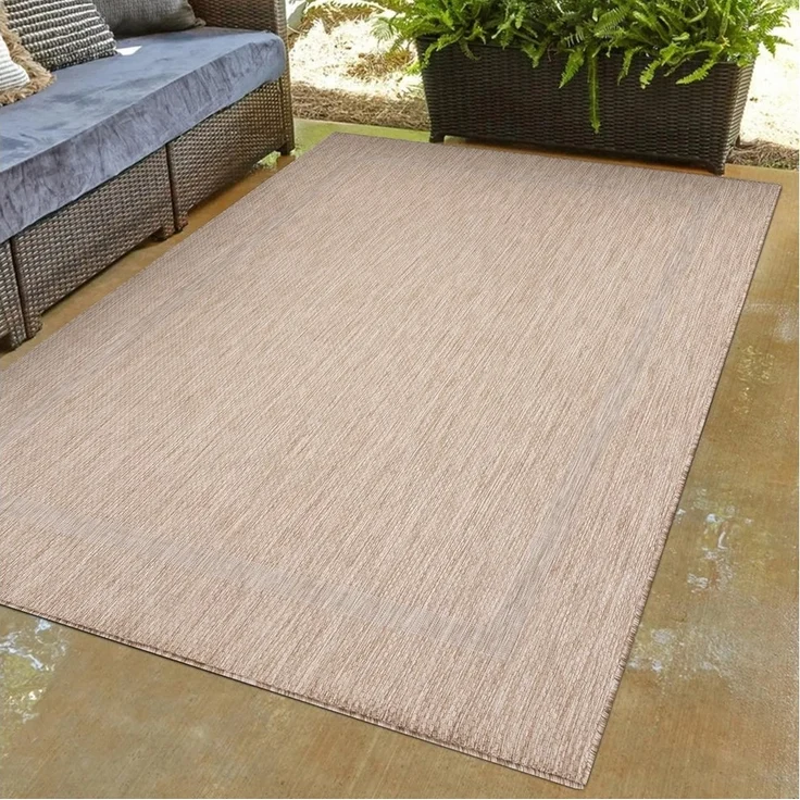 Carpettex Outdoorteppich Unicolor - Einfarbig, Läufer, Höhe: 5 mm, Teppich Wetterfest Balkon Küchenteppich Flachgewebe Sisaloptik – Bild 1