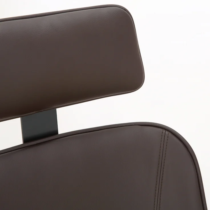 DELUKE® Bürostuhl Chefsessel KINGO - 118x70x70, Walnuss/Braun Kunstleder Metall Gestell ergonomische Bürostühle Homeoffice Stuhl mit Rollen – Bild 6