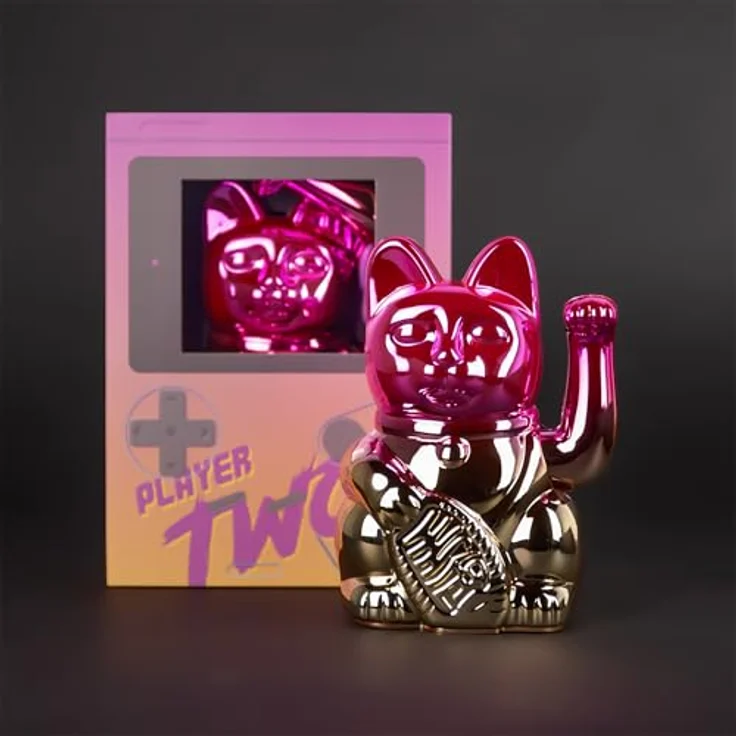Donkey Winkekatze Player Two Lucky Cat Shiny Pink/Yellow – Bild 6