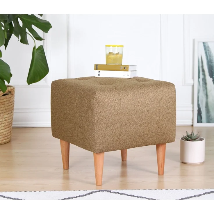 Hanah Home 'Tomp - Gold' Pouffe, Gold, 43 x 43 x 43 cm – Bild 2