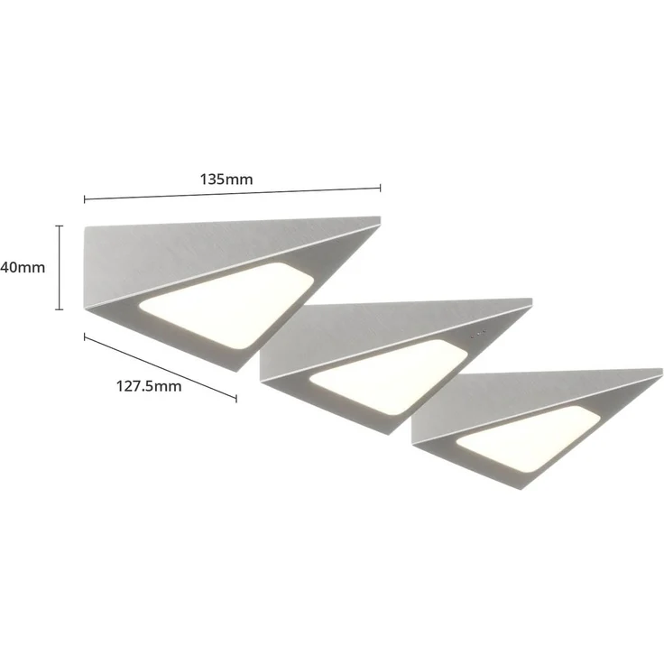 Prios Unterschrankleuchte Odia, Enthalten, 3 x 3 W LED, warmweiß – Bild 7