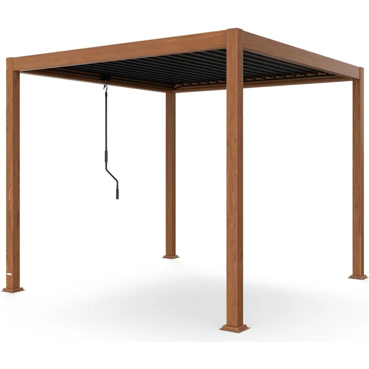 Blumfeldt Pergola 3x3 m - Verstellbares Lamellendach, UV-Schutz, Aluminium-Rahmen, Rostfrei, Wetterfest, Ideal Für Terrasse & Garten, Ganzjährig Nutzbar – Bild 1