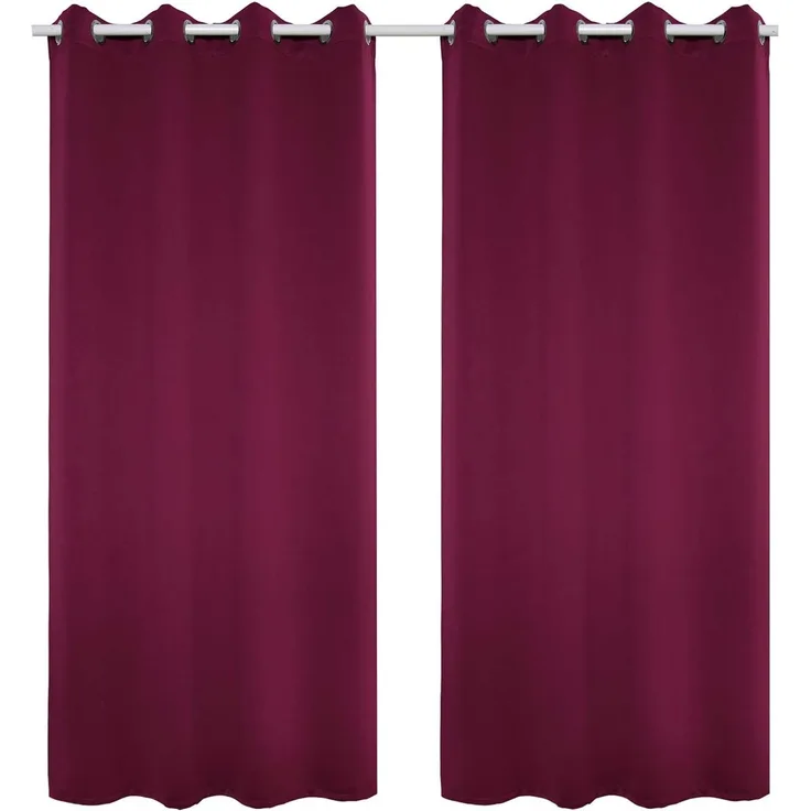 Woltu Vorhang (2 St), Ösen, blickdicht, Leichte Wärmeisolierend Kälteschutz