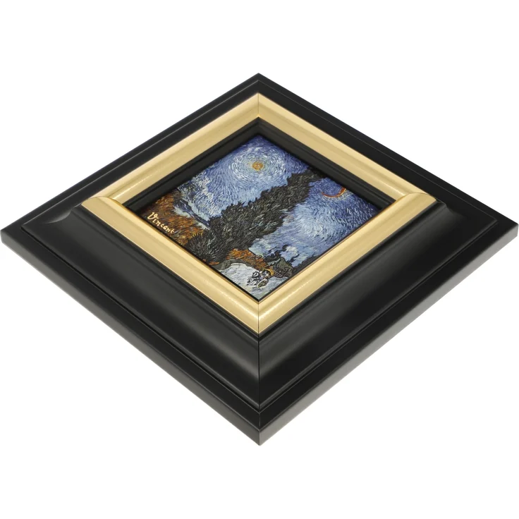 Goebel / Van Gogh Landstrasse bei Nacht,Wandbild,18,5cm x 3,0cm x 18,5cm / Porzellan / 18,5cm x 3,0cm x 18,5cm – Bild 3