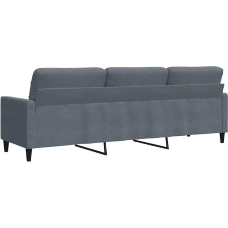 vidaXL 3-Sitzer-Sofa Dunkelgrau 210 cm Samt 4007645 – Bild 8