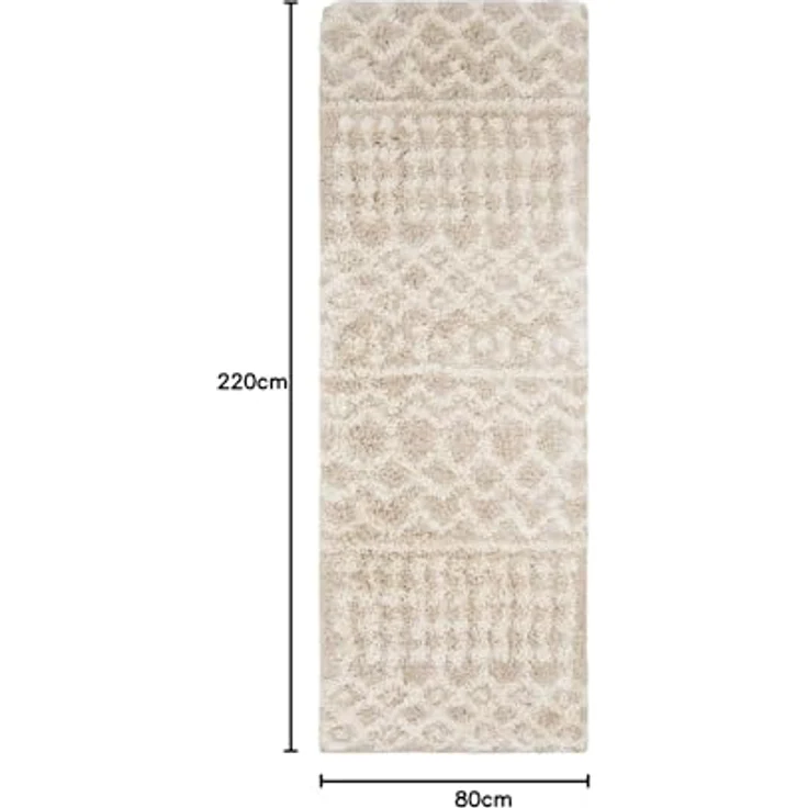 Livabliss Hochflor-Teppich DUBAI, rechteckig, Höhe: 52 mm, Shaggy Hochflorteppich, Flauschiger, Boho Wohnzimmerteppich/Läufer – Bild 3