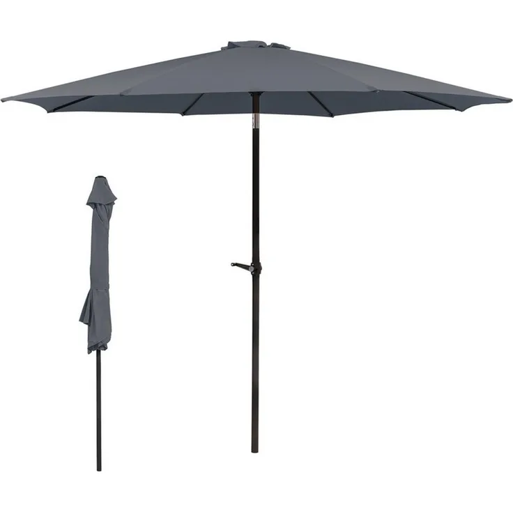 Thanaddo Sonnenschirm Gartenschirm Terrassenschirm Balkonschirm Marketschirm, Strandschirm mit Kurbel, UV Schutz, Windfest