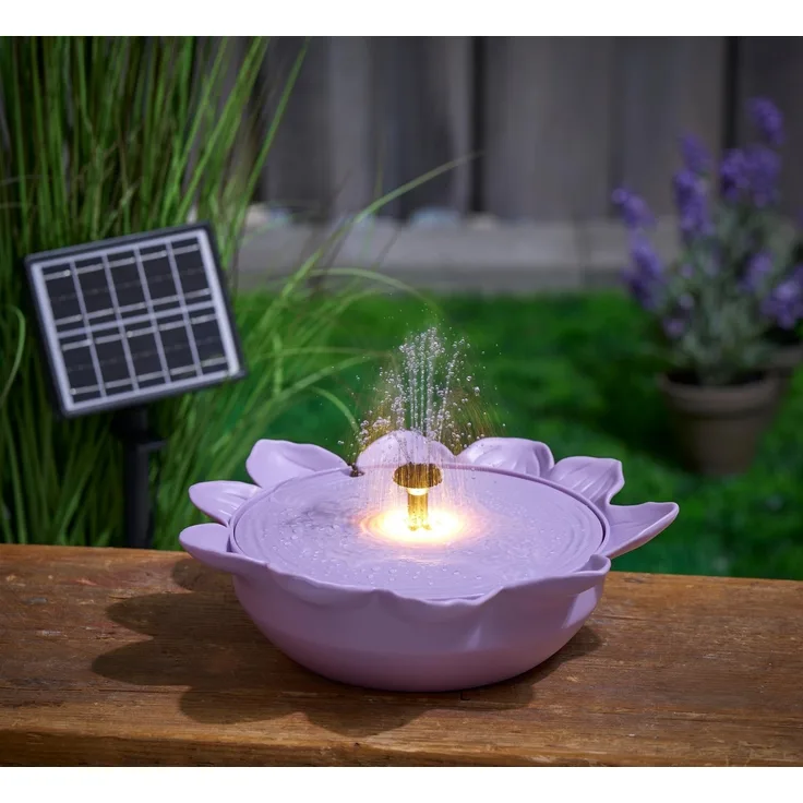 Northpoint Gartenbrunnen Solargartenbrunnen mit LED für Außenbereich