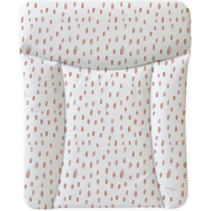 Ceba Baby® weiche Wickelauflage 50x70 cm - Baby Wickelunterlage - Wickeltischauflage für Junge und Mädchen - Wasserdicht, abwaschbar - OEKO-TEX® Standard 100 - Made in EU - Rosa Flecken – Bild 1