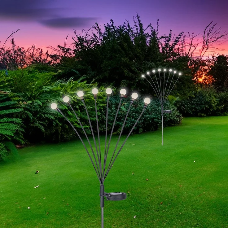 LED Solarleuchte, Edelstahl schwarz, H 70 cm – Bild 7