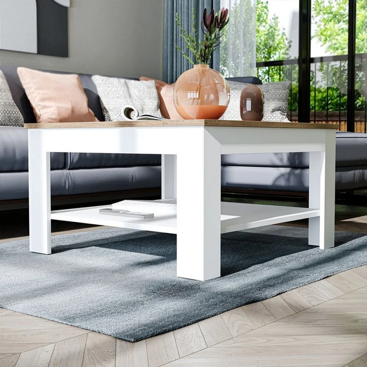 Roomart Wohnzimmertisch Couchtisch HELSINKI mit Ablageboden Wohnzimmertisch Sofatisch modern, Mit unterer Ablage, in zwei Formaten – Bild 3