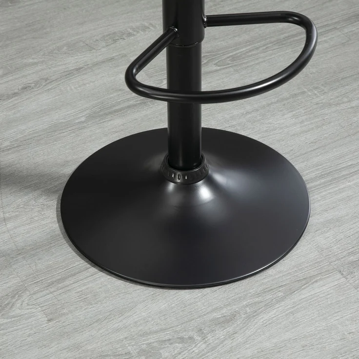 Barhocker 2er Set höhenverstellbare Tresenhocker mit Rückenlehne, drehbarer Bistrohocker aus Kunstleder in Braun, ideal für Küche & Bar--Braun--46.5x50x108cm--YOUDENOVA – Bild 8