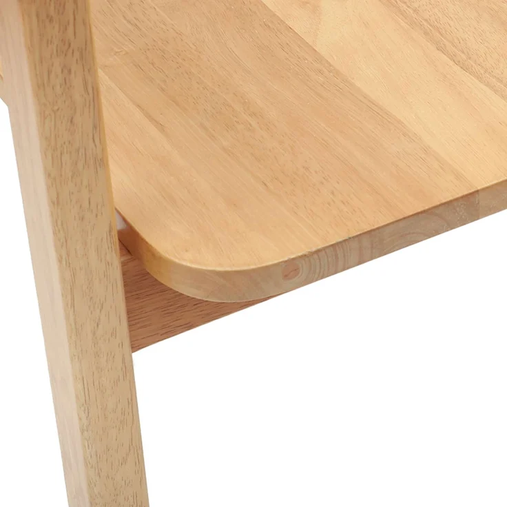 vidaXL Esszimmerstühle 2 pcs Natur 54 x 57 x 73 cm Massives Gummiholz 42020423 – Bild 8