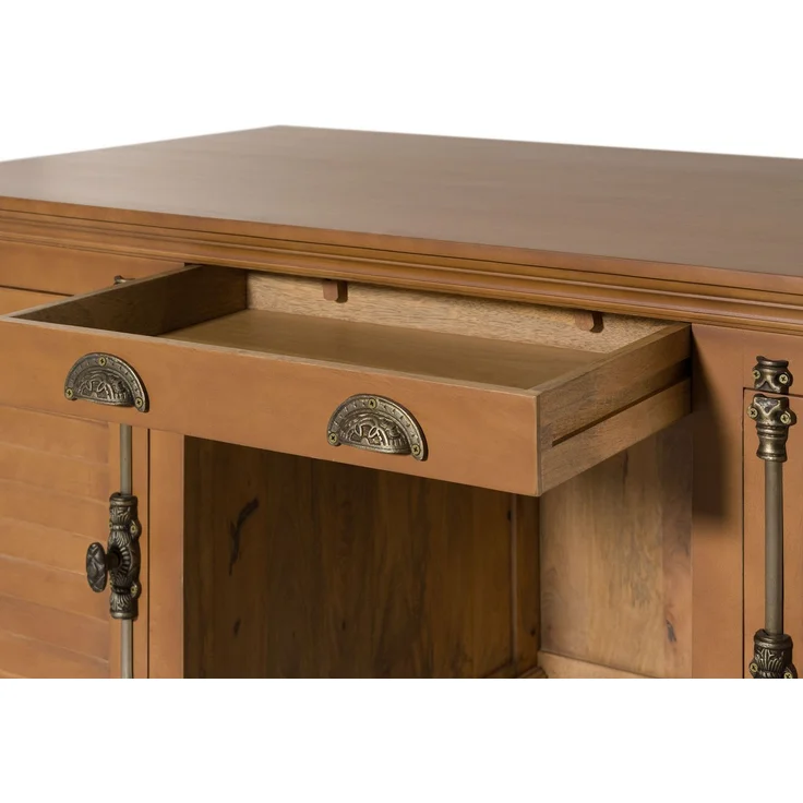 Schreibtisch Mango 160 x 80 x 76 beige geölt TOULOUSE #20 – Bild 6