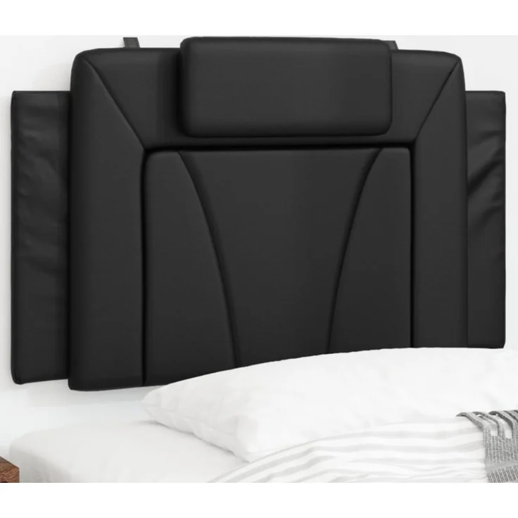 vidaXL Kopfteil-Kissen Schwarz 90 cm Kunstleder 374767 – Bild 1
