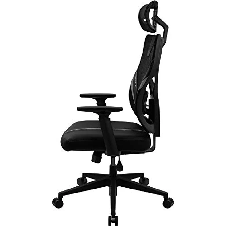 ThunderX3 YAMA 1, Ergonomischer Gaming-Stuhl mit Mesh-Bezug, höhenverstellbaren Armlehnen, bis 150 kg belastbar, schwarz/schwarz – Bild 7