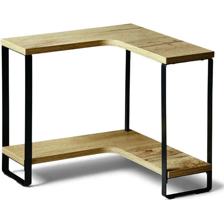 LS-LebenStil Eckregal Küchenregal Eckregal Holz 27x25cm stehend Aufbewahrungsregal Gewürzreg, Küche & Bad - Gewürzregal über Eck - Organizer für Tassen Gewürze 1-tlg, Dekoregal als für Arbeitsplatte - Modern & Platzsparend – Bild 2