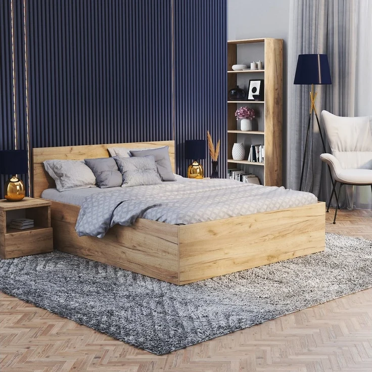 FDM Stauraumbett Bett Stauraumbett PANAMA SP Bettgestell 140x200 & weitere Größen (verfügbar 90x200 120x200 140x200 160x200 180x200cm, Bettrahmen, Bett, mit großen Kopfteil, mit Bettkasten zum aufklappen), mit/ohne Matratze – Bild 5