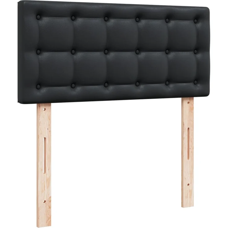 vidaXL Boxspringbett mit Matratze Schwarz 100x200 cm Kunstleder 3288408 – Bild 7