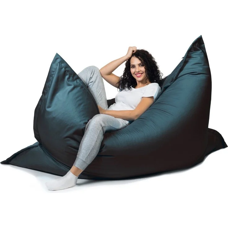 sunnypillow Sitzsack, Outdoor & Indoor, Polyester Schwarz, 100 x 150 cm – Bild 1