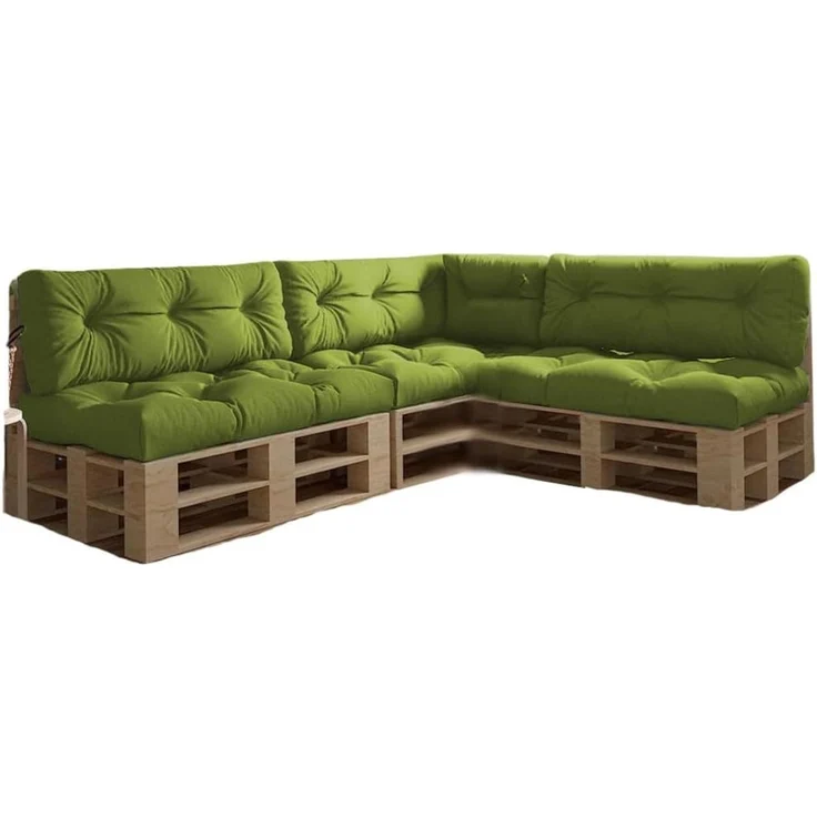chilly pilley Palettenkissen Wasserdicht Palettenauflage Palettenpolster Palettenmöbel Gartenkissen Wasserfest Wasserabweisend viele Größen und Farben (Set 7 er. Grün) – Bild 1