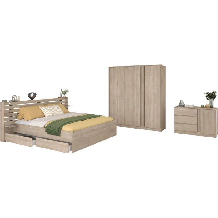 Parisot Schlafzimmer komplett Escale in Eiche 180 x 200 cm – Bild 6