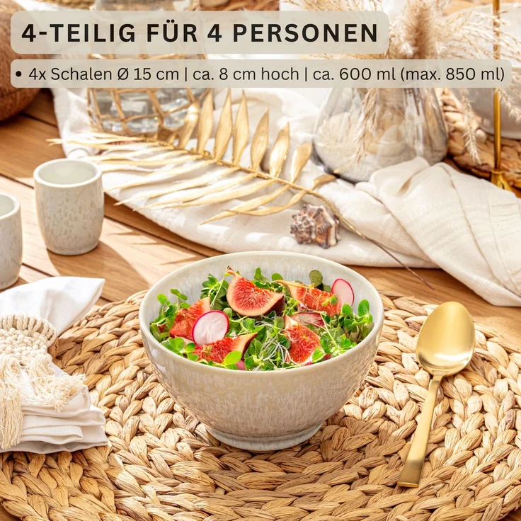 SÄNGER Müslischalen Set Korfu 4 teilig – Bild 2