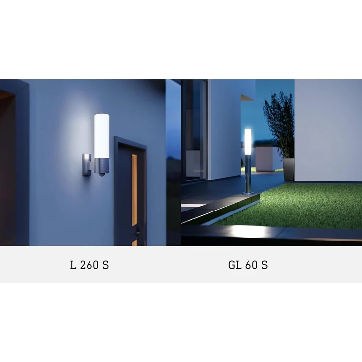 LED-Wegeleuchte GL 60 S, 360° Bewegungsmelder, Edelstahlgehäuse, 9,78 W, 3000 K, Garten-Pollerleuchte, E27-Fassung – Bild 6