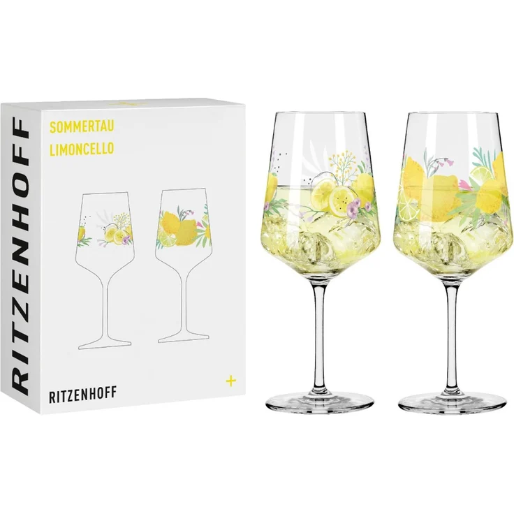 Ritzenhoff 2931020 Aperitifglas 2er Set #19, #20 SOMMERTAU Limoncello von A. Vasconcelos und C. Kordes 2024 in Geschenkbox – Bild 1