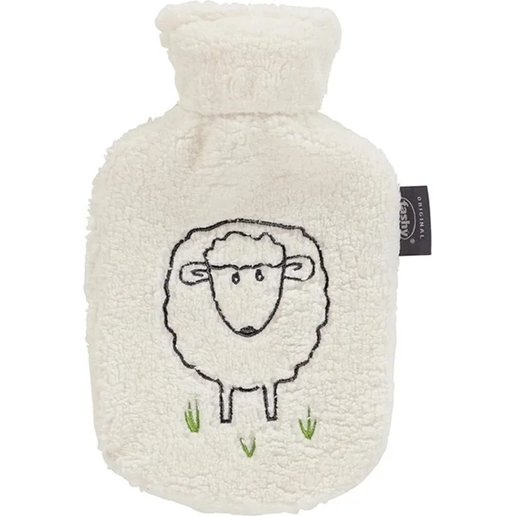 Fashy Wärmflasche mit Flauschbezug Schaf Dolly 0,8 L