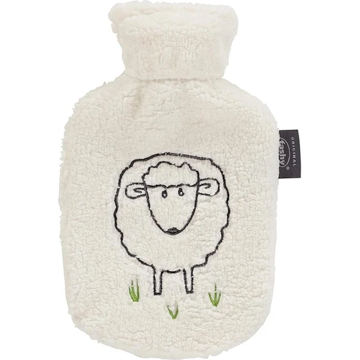 Fashy Wärmflasche mit Flauschbezug Schaf Dolly 0,8 L
