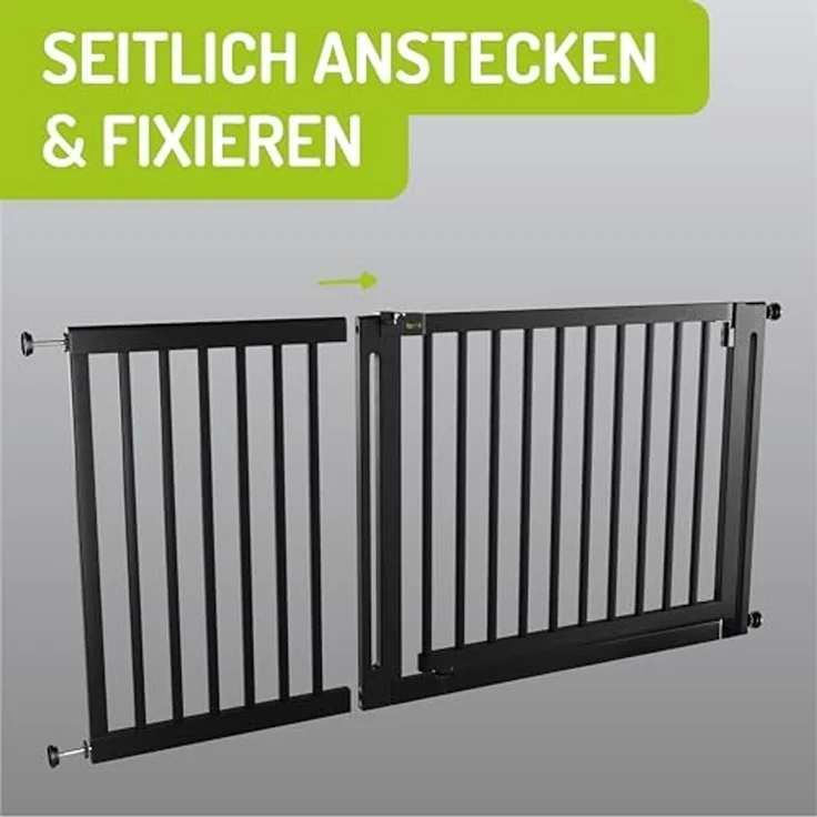 Schutzgitterverlängerungen Miko PEFC geprüftes Buchenholz von BOMI | Breite: 50 cm | Ansteckmodul aus Holz Buche| Links oder Rechts an das Klemmgitter angesteckt | Schnelle & Einfache Anbringung – Bild 4