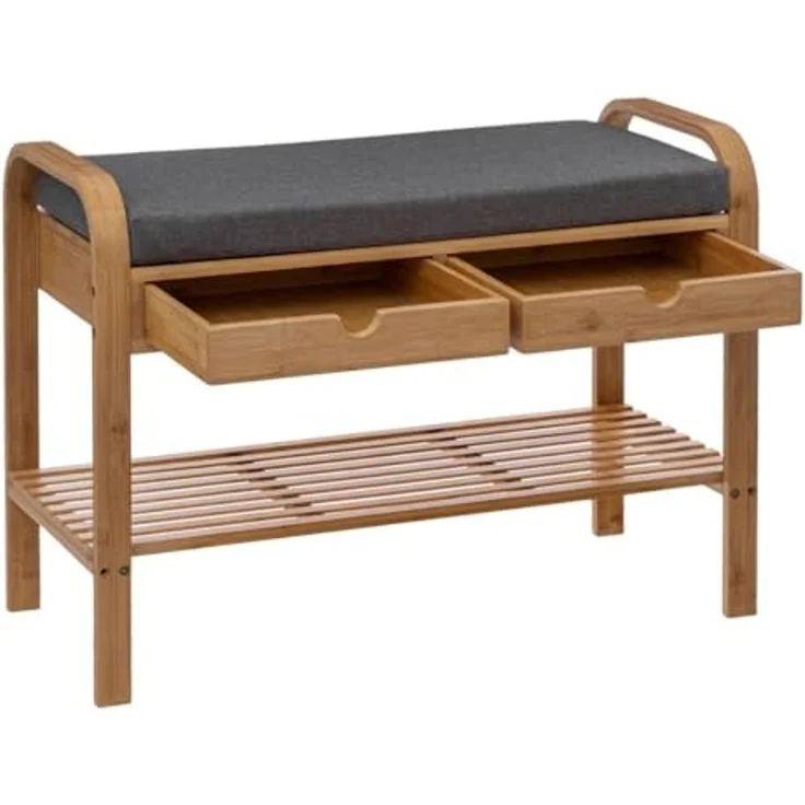 5five Schuhschrank mit Sitz ZEN Bambus 74 x 34 x 55 cm – Bild 4