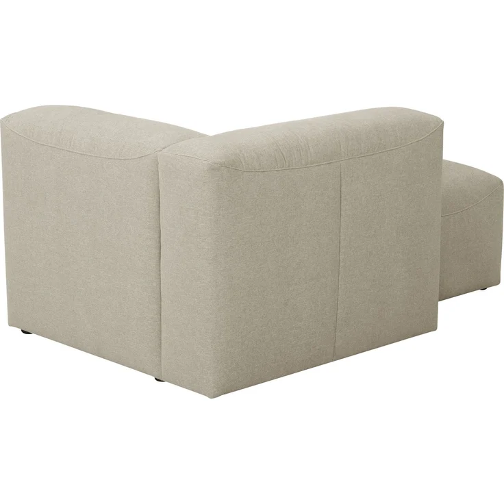 Longchair Armlehne links Kattrina Flachgewebe creme – Bild 5