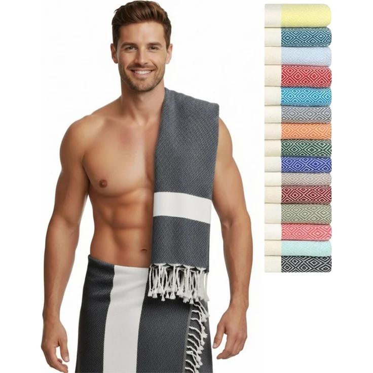 furora HOLIDAY Saunatuch Saunahandtuch Saunatuch Damen + Herren, Hamamtuch groß 100x200 XXL – Bild 1