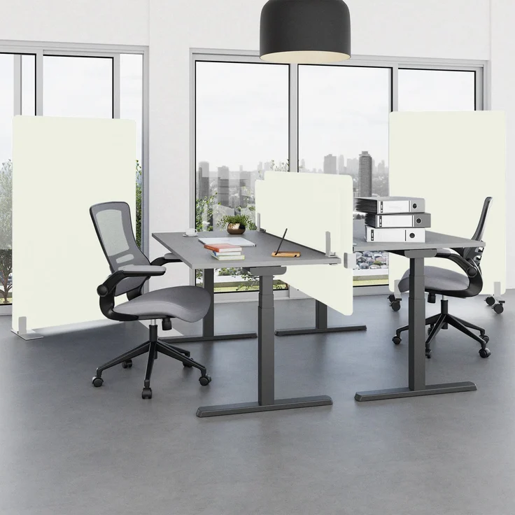 Rheinland Möbel FocusWall STW1018 – Akustik-Stellwand 1000×1800 mm in Stofffarbe Adobo inkl. Standfüßen – Schreibtisch-Trennwand für Büro & Homeoffice – Schallschutz – Made in Germany – Bild 3