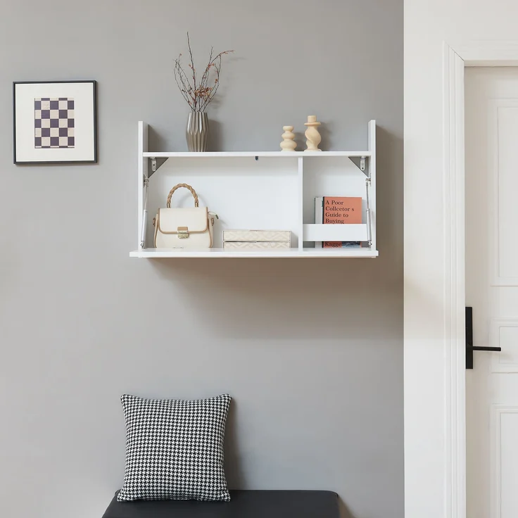 Klappschreibtisch Rautalampi 83x48x15 cm Weiß [en. casa] – Bild 1