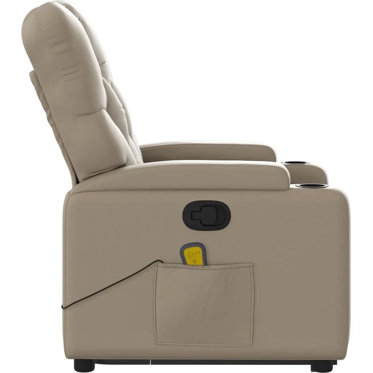 vidaXL Massagesessel mit Aufstehhilfe Cappuccino-Braun Kunstleder 3204785 – Bild 8