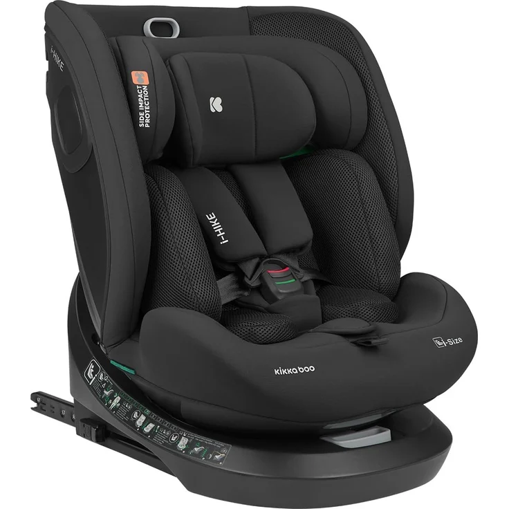 Kikkaboo i-Size Kindersitz i-Hike (40-150 cm) Isofix, 360° drehbar, verstellbar schwarz – Bild 1