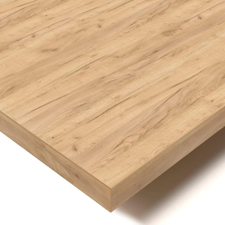 POKAR Tischplatte 2,5 cm Massiv Schreibtischplatte Bürotischplatte für Schreibtisch, Esstisch FSC-zertifizierte, Golden Craft Eichen, 120 x 60 x 2,5 cm – Bild 1