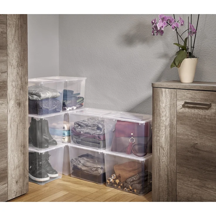 Gardissimo 5er-Set Aufbewahrungsbox Kunststoff Klarsichtbox Belüftung 20L – Bild 3
