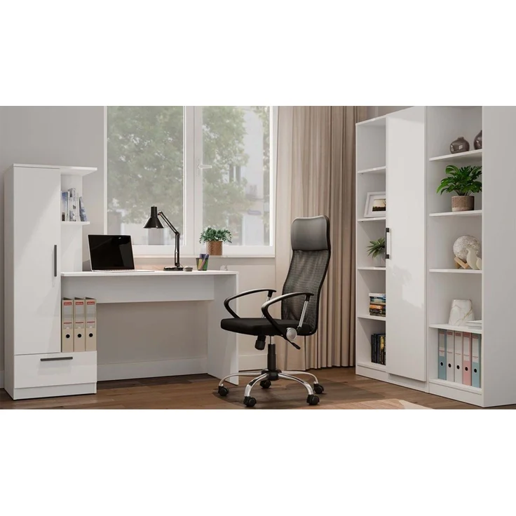 ibonto Regal-Schreibtisch Schreibtisch mit Bücherregal, Schublade und Stauraum, 2-in-1-Kombination – Bild 3