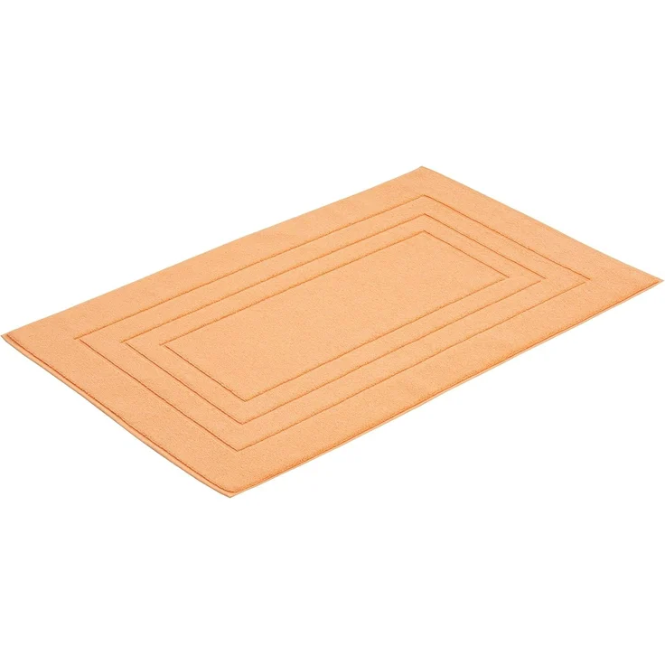 Vossen Badematte Feeling, Höhe 10 mm, beidseitig nutzbar, fußbodenheizungsgeeignet, Baumwolle, rechteckig, Badteppich, Uni-Farben, mit Bordüre, Hoch-Tief Effekt, reine Baumwolle – Bild 1