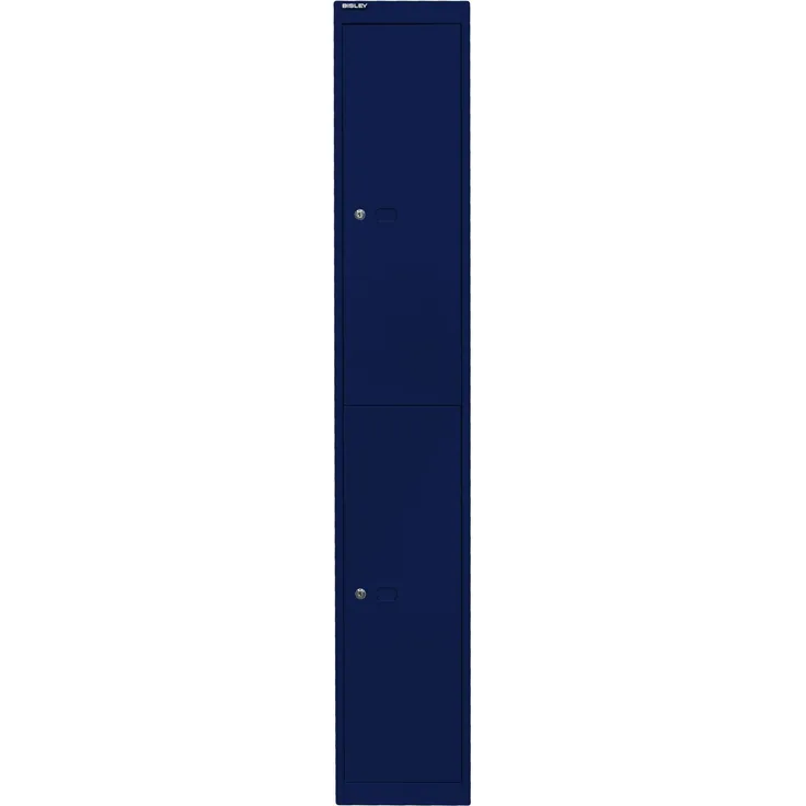 Bisley Garderobenschrank Office, 1 Abteil, 2 Fächer, T 305 mm, Farbe oxfordblau