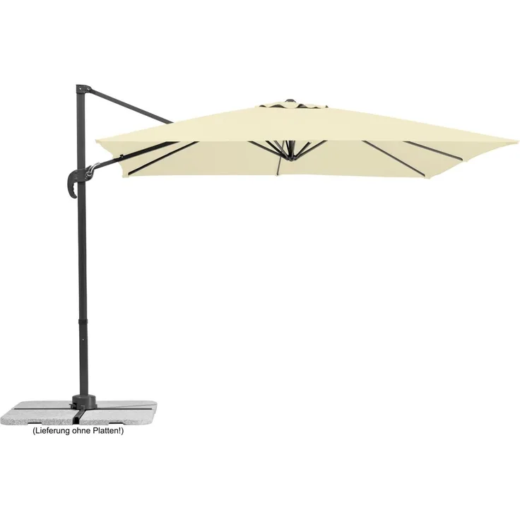 Sonnenschirm Rhodos Junior 270x270/8 quadratisch, ca. 270 x 270 cm natur